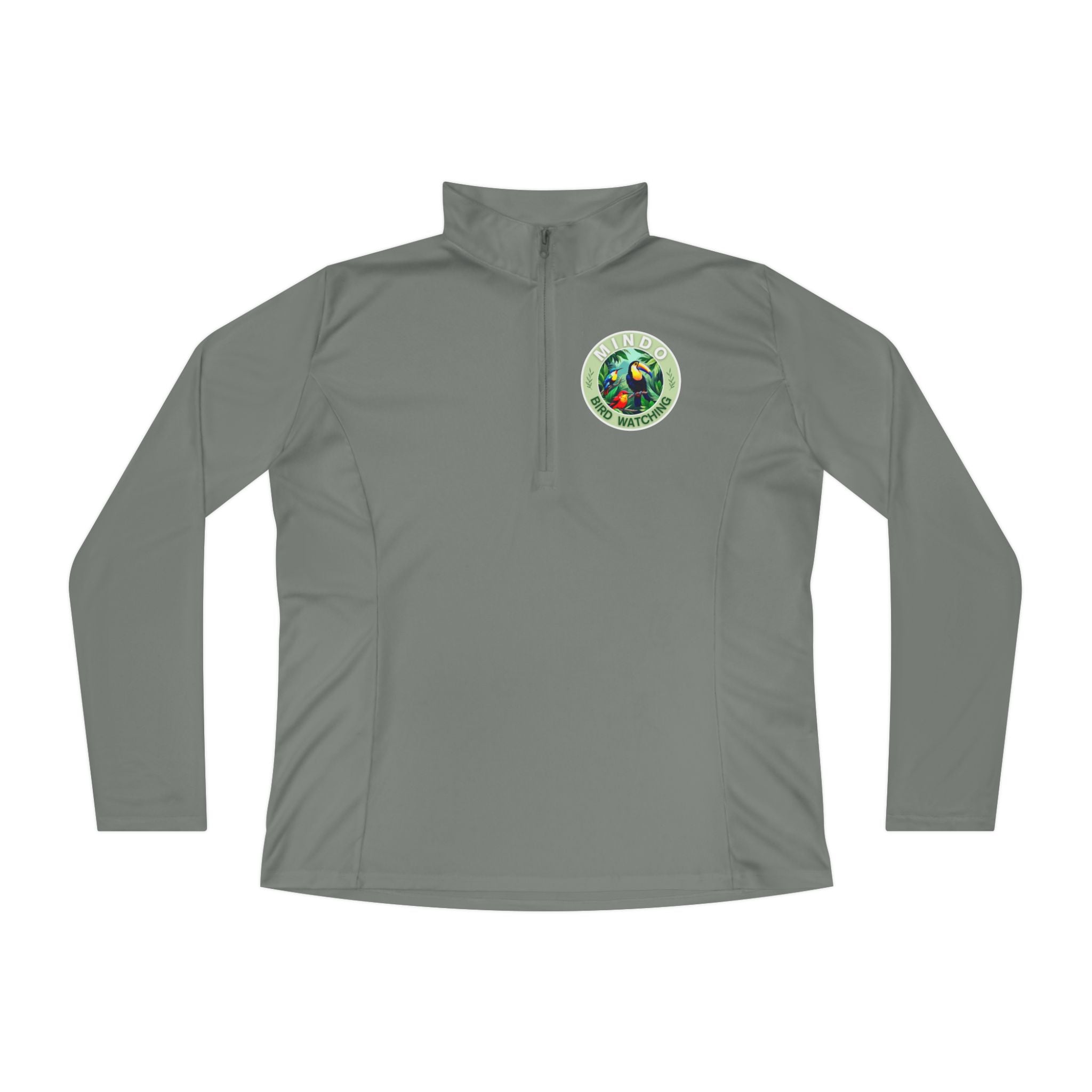 Ladies Quarter-Zip Pullover — Mindo Bird Watching Badge (Mindo, Ecuador)