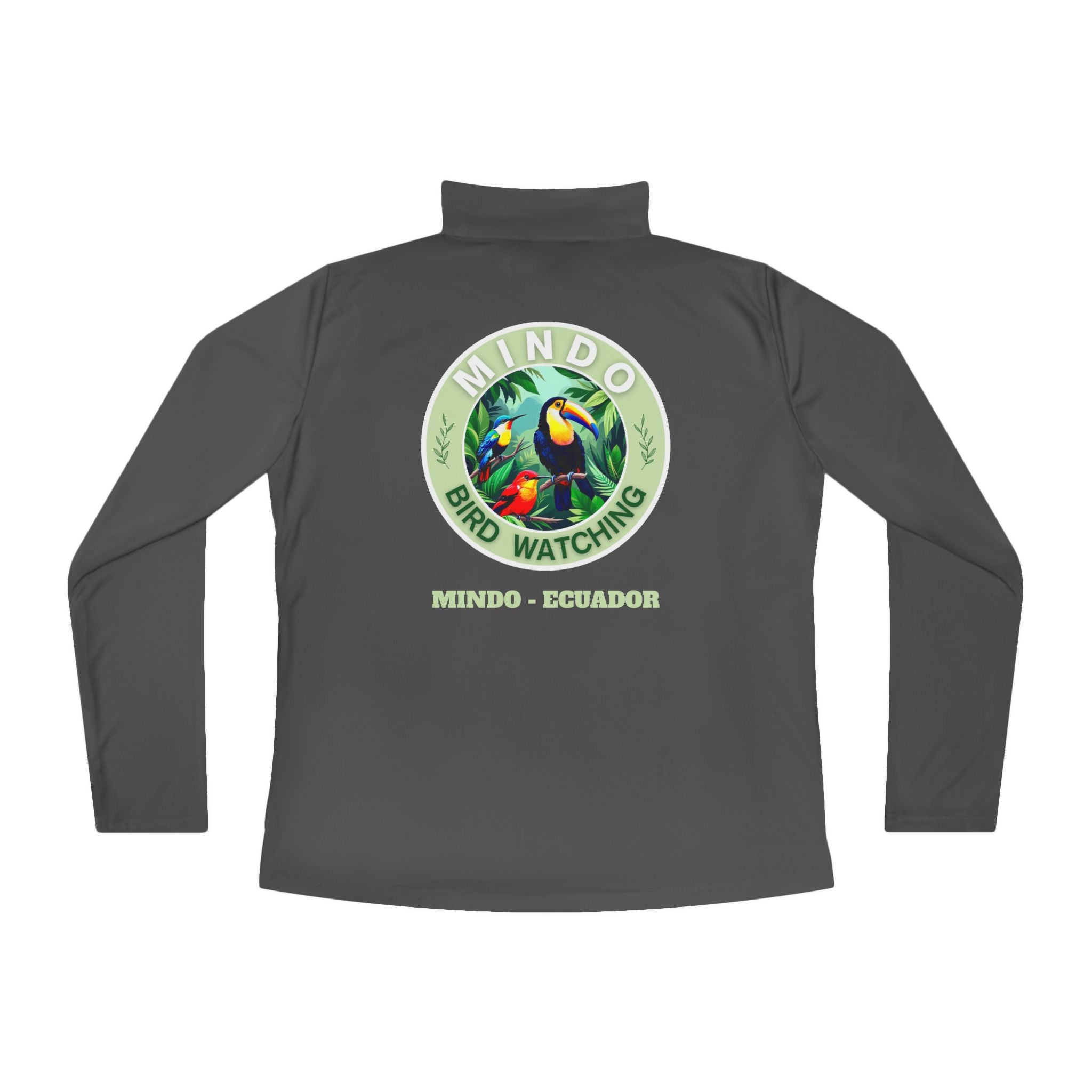 Ladies Quarter-Zip Pullover — Mindo Bird Watching Badge (Mindo, Ecuador)