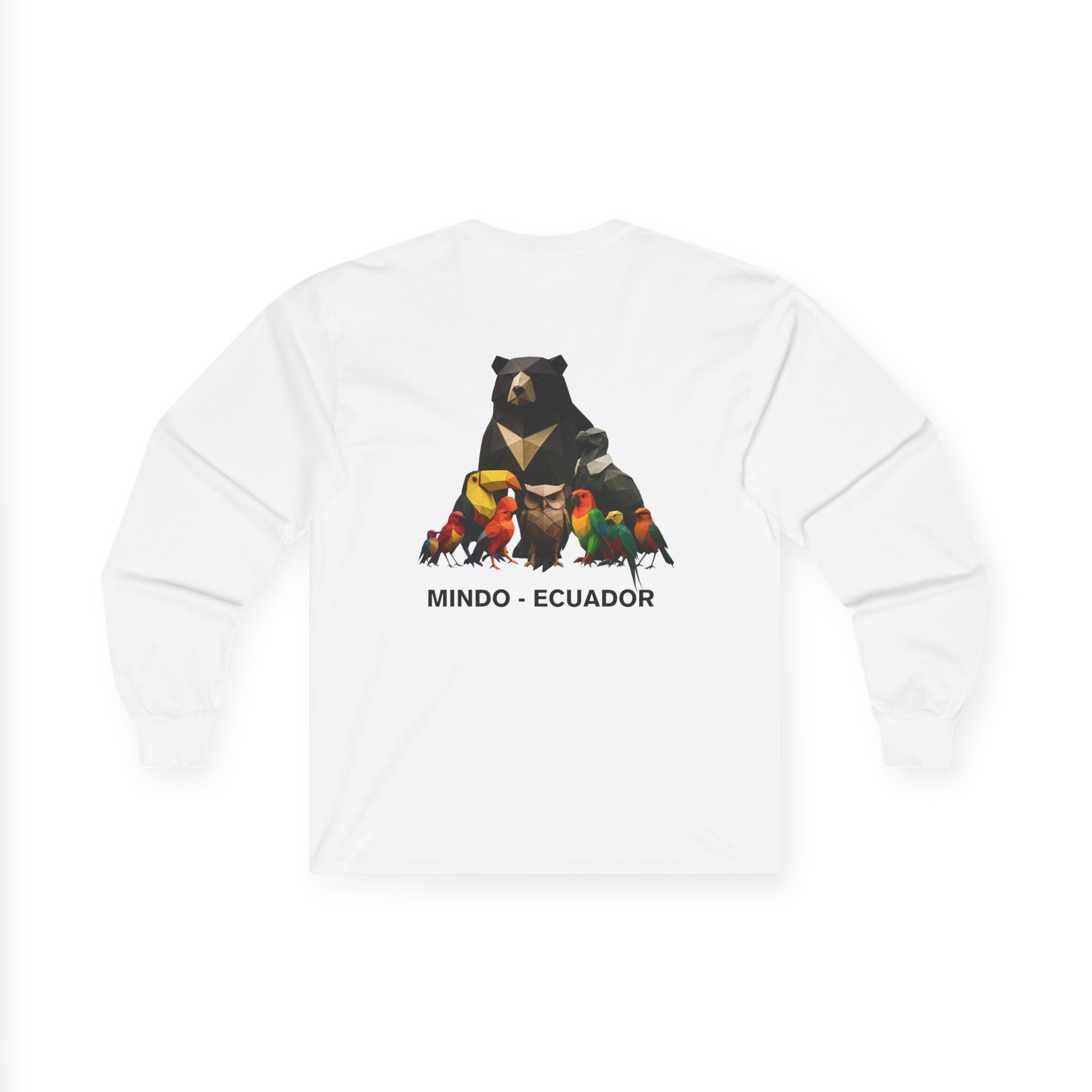 MBW Family Long Sleeve Tee — Spectacled Bear & Cloud Forest Birds — Mindo • Ecuador