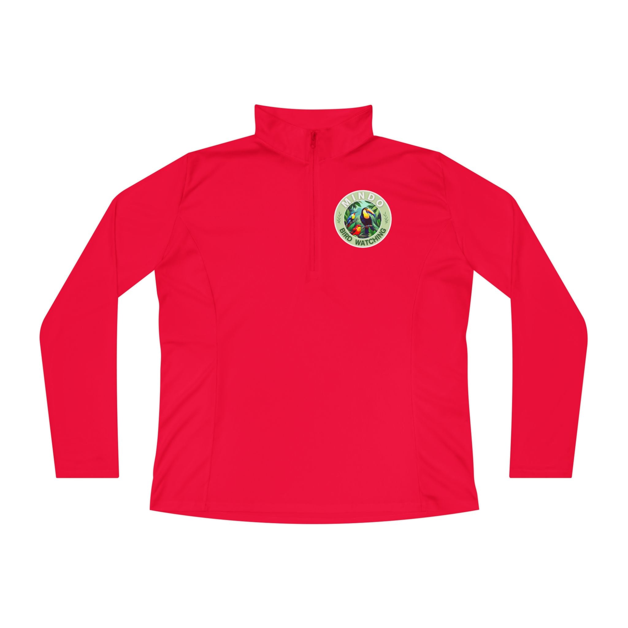 Ladies Quarter-Zip Pullover — Mindo Bird Watching Badge (Mindo, Ecuador)