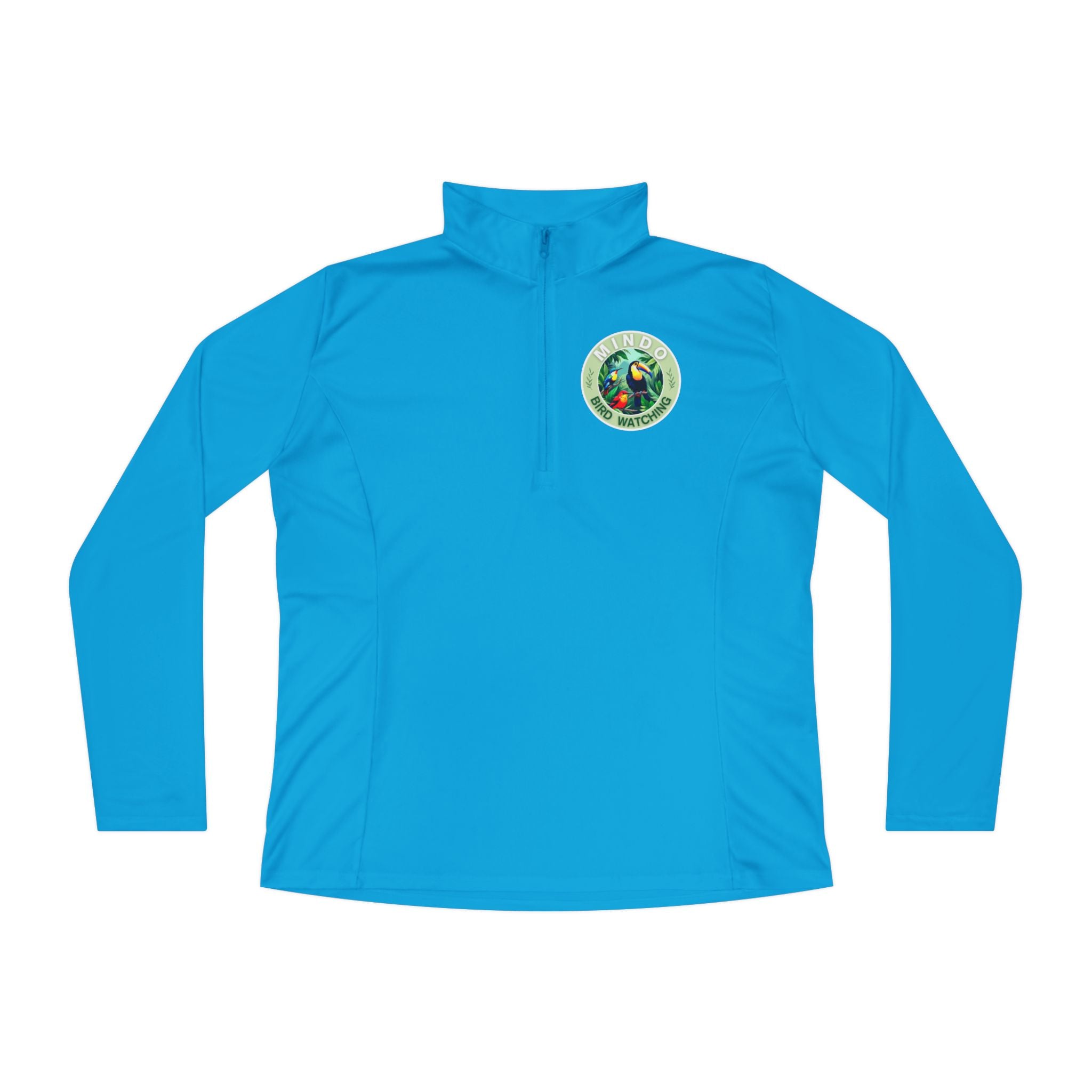 Ladies Quarter-Zip Pullover — Mindo Bird Watching Badge (Mindo, Ecuador)