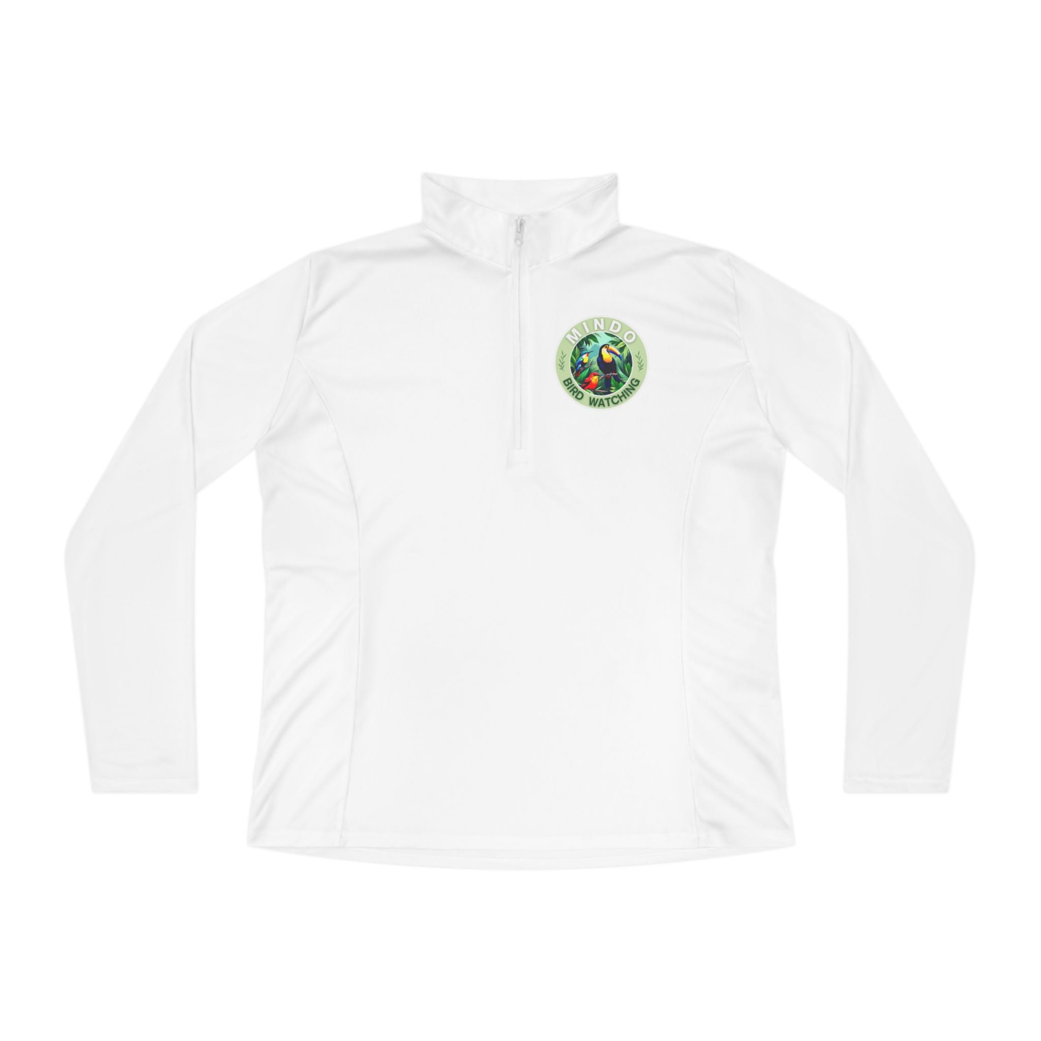 Ladies Quarter-Zip Pullover — Mindo Bird Watching Badge (Mindo, Ecuador)