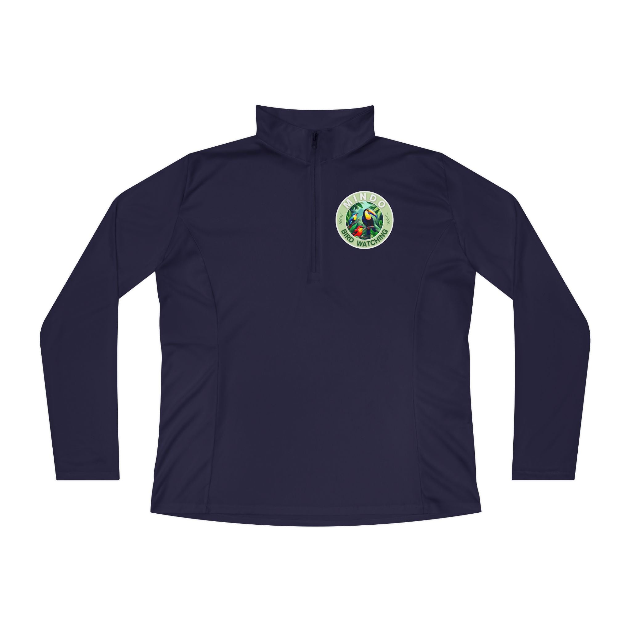 Ladies Quarter-Zip Pullover — Mindo Bird Watching Badge (Mindo, Ecuador)