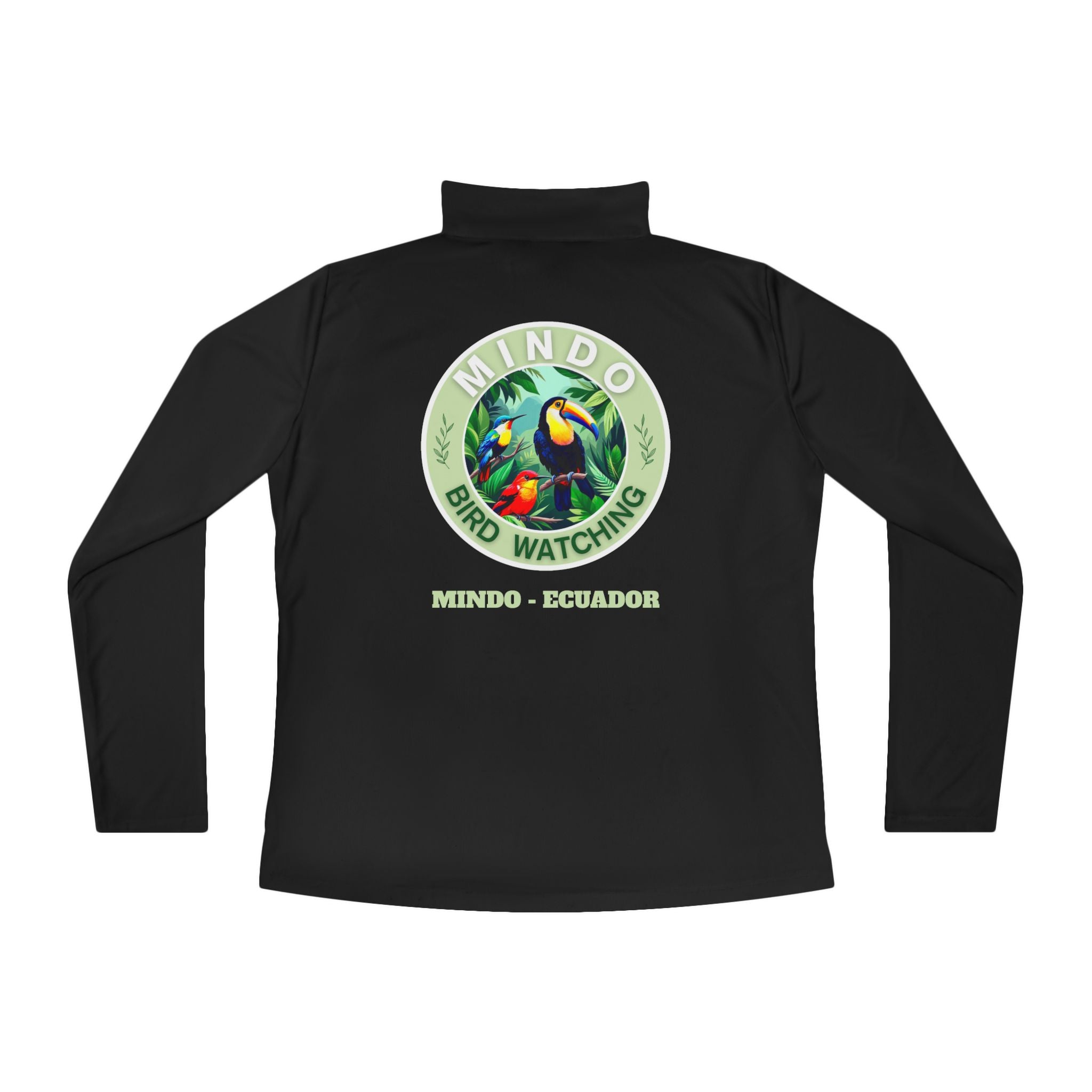 Ladies Quarter-Zip Pullover — Mindo Bird Watching Badge (Mindo, Ecuador)